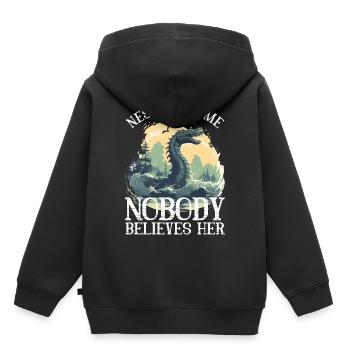 Nessie Loch Ness Monster Monster Scotland - Kids Premium Organic Hoodie - black - Back - AI Model Kid Male (0cm)