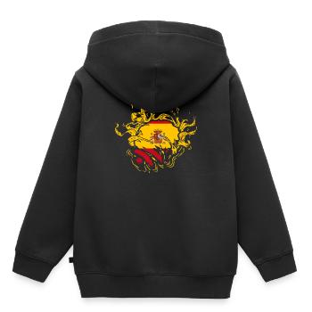 Espagne - Sweat Premium à capuche enfant bio - noir - Dos - AI Model Kid Male (0cm)