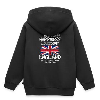 Angleterre - Sweat Premium à capuche enfant bio - noir - Dos - AI Model Kid Male (0cm)