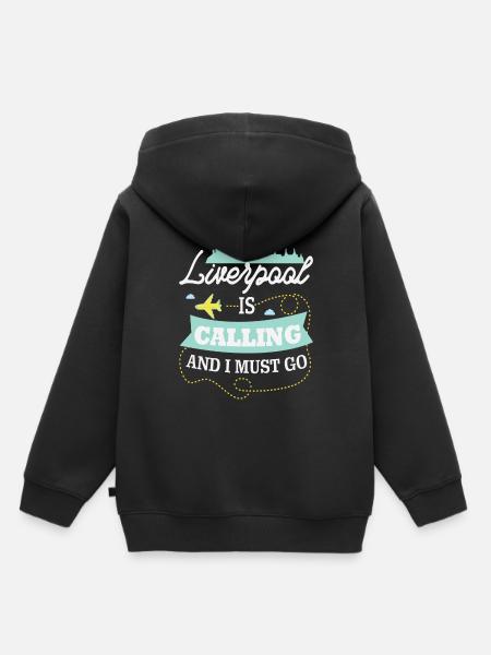 Liverpool - Kinder Premium Organic Hoodie - Schwarz