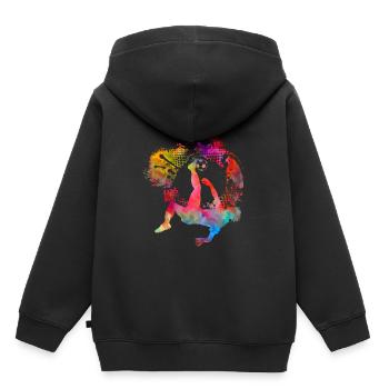 Fußball Fußball spielen Geschenk Fußballer - Kinder Premium Organic Hoodie - Schwarz - Hinten - AI Model Kid Male (0cm)