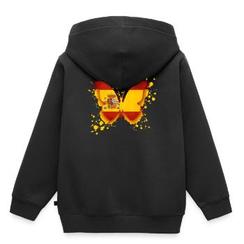 Spanien Flagge Geschenk Spanisch - Kinder Premium Organic Hoodie - Schwarz - Hinten - AI Model Kid Male (0cm)