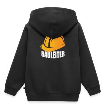 Bauarbeiter - Kinder Premium Organic Hoodie - Schwarz - Hinten - AI Model Kid Male (0cm)