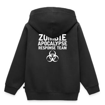 Zombies - Kinder Premium Organic Hoodie - Schwarz - Hinten - AI Model Kid Male (0cm)