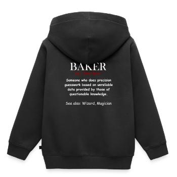 to bake - Kids Premium Organic Hoodie - black - Back - AI Model Kid Male (0cm)