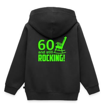 60. Geburtstag - Kinder Premium Organic Hoodie - Schwarz - Hinten - AI Model Kid Male (0cm)
