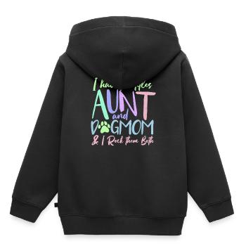 tante - Sweat Premium à capuche enfant bio - noir - Dos - AI Model Kid Male (0cm)
