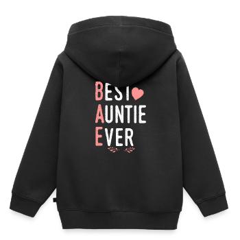 tante - Sweat Premium à capuche enfant bio - noir - Dos - AI Model Kid Male (0cm)