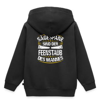 Zimmermann - Kinder Premium Organic Hoodie - Schwarz - Hinten - AI Model Kid Male (0cm)