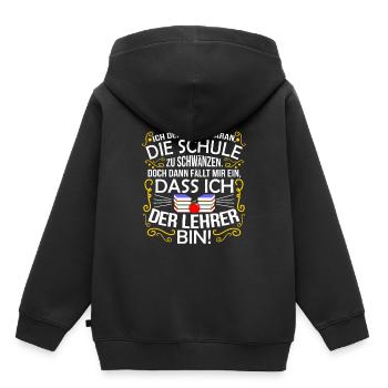 professeur - Sweat Premium à capuche enfant bio - noir - Dos - AI Model Kid Male (0cm)