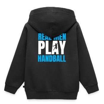 Handball - Kinder Premium Organic Hoodie - Schwarz - Hinten - AI Model Kid Male (0cm)