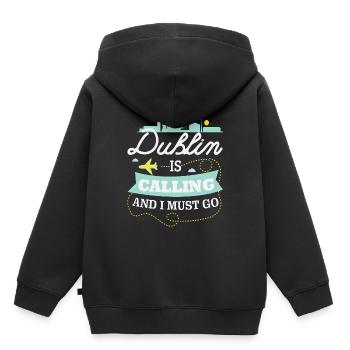 Dublin - Sweat Premium à capuche enfant bio - noir - Dos - AI Model Kid Male (0cm)