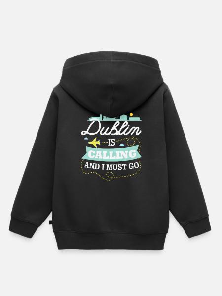 Dublin - Kinder Premium Organic Hoodie - Schwarz