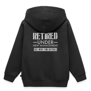 Rente - Kinder Premium Organic Hoodie - Schwarz - Hinten - AI Model Kid Male (0cm)