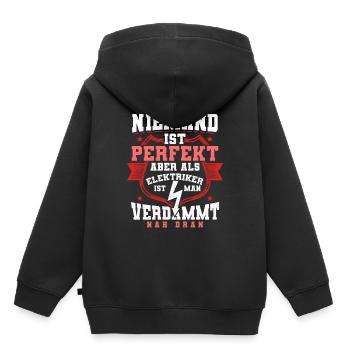 Elektriker - Kinder Premium Organic Hoodie - Schwarz - Hinten - AI Model Kid Male (0cm)