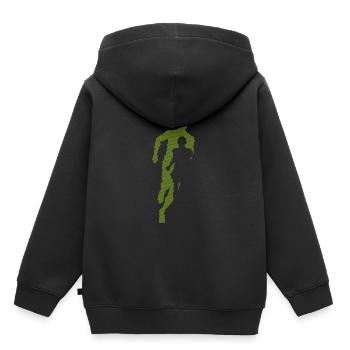 courir - Sweat Premium à capuche enfant bio - noir - Dos - AI Model Kid Male (0cm)