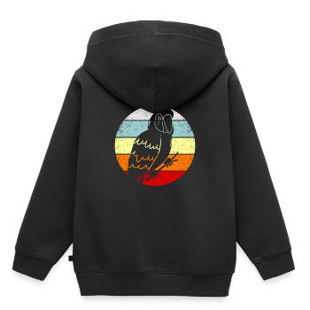 perroquet - Sweat Premium à capuche enfant bio - noir - Dos - AI Model Kid Male (0cm)