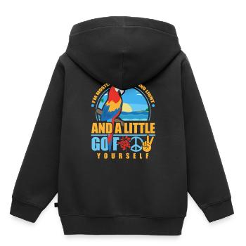 Papagei - Kinder Premium Organic Hoodie - Schwarz - Hinten - AI Model Kid Male (0cm)