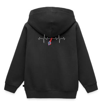 Norway - Kids Premium Organic Hoodie - black - Back - AI Model Kid Male (0cm)