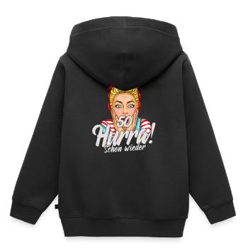 50. Geburtstag - Kinder Premium Organic Hoodie - Schwarz - Hinten - AI Model Kid Male (0cm)