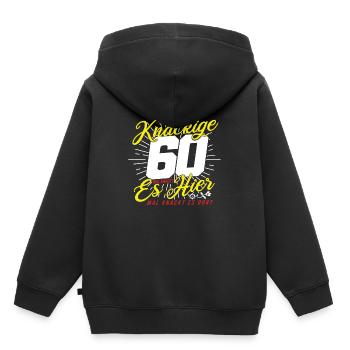 60. Geburtstag - Kinder Premium Organic Hoodie - Schwarz - Hinten - AI Model Kid Male (0cm)
