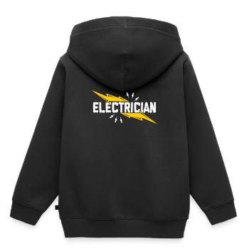 Elektriker - Kinder Premium Organic Hoodie - Schwarz - Hinten - AI Model Kid Male (0cm)