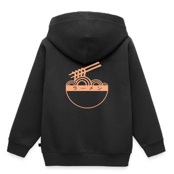 Japan - Kinder Premium Organic Hoodie - Schwarz - Hinten - AI Model Kid Male (0cm)