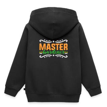 Gärtner - Kinder Premium Organic Hoodie - Schwarz - Hinten - AI Model Kid Male (0cm)