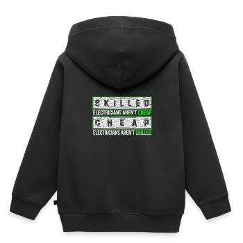 Electrician - Kids Premium Organic Hoodie - black - Back - AI Model Kid Male (0cm)