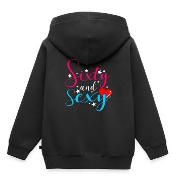 60. Geburtstag - Kinder Premium Organic Hoodie - Schwarz - Hinten - AI Model Kid Male (0cm)