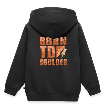 Bouldern - Kinder Premium Organic Hoodie - Schwarz - Hinten - AI Model Kid Male (0cm)