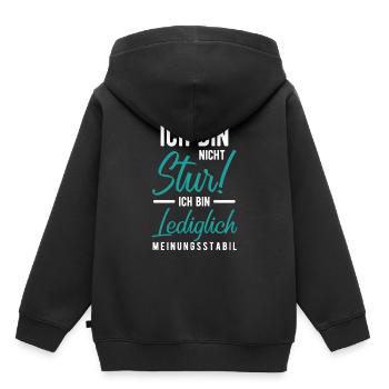 lustiger spruch - Kinder Premium Organic Hoodie - Schwarz - Hinten - AI Model Kid Male (0cm)