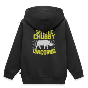 Nashorn - Kinder Premium Organic Hoodie - Schwarz - Hinten - AI Model Kid Male (0cm)