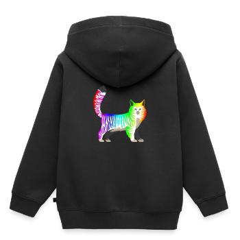 LGBT - Sweat Premium à capuche enfant bio - noir - Dos - AI Model Kid Male (0cm)