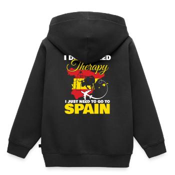 Espagne - Sweat Premium à capuche enfant bio - noir - Dos - AI Model Kid Male (0cm)