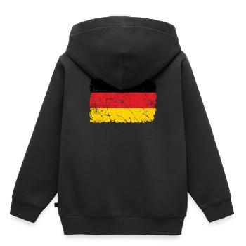 Deutschland - Kinder Premium Organic Hoodie - Schwarz - Hinten - AI Model Kid Male (0cm)