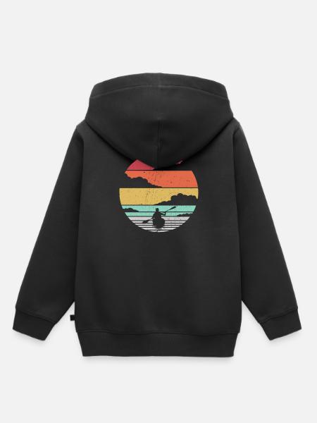 Rudern - Kinder Premium Organic Hoodie - Schwarz