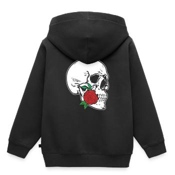 Tête de mort - Sweat Premium à capuche enfant bio - noir - Dos - AI Model Kid Male (0cm)