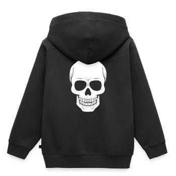 Totenkopf - Kinder Premium Organic Hoodie - Schwarz - Hinten - AI Model Kid Male (0cm)