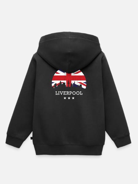 Liverpool - Kinder Premium hoodie biologisch - zwart