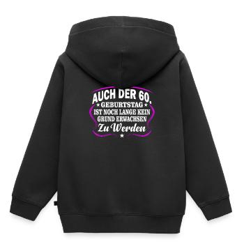 60. Geburtstag - Kinder Premium Organic Hoodie - Schwarz - Hinten - AI Model Kid Male (0cm)