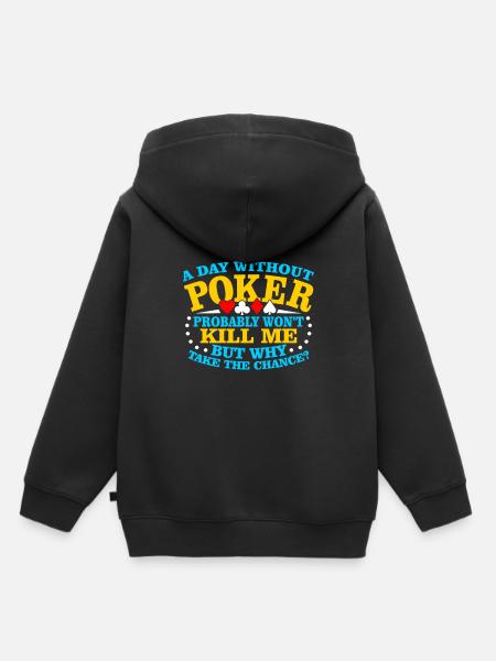 Poker Pokern Geschenk - Kinder Premium Organic Hoodie - Schwarz
