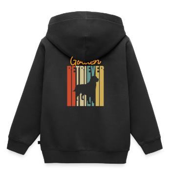 Golden retriever - Kids Premium Organic Hoodie - black - Back - AI Model Kid Male (0cm)