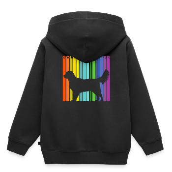 Golden retrievers - Sweat Premium à capuche enfant bio - noir - Dos - AI Model Kid Male (0cm)
