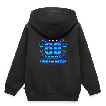 60. Geburtstag - Kinder Premium Organic Hoodie - Schwarz - Hinten - AI Model Kid Male (0cm)