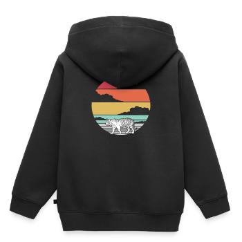 tigre - Sweat Premium à capuche enfant bio - noir - Dos - AI Model Kid Male (0cm)