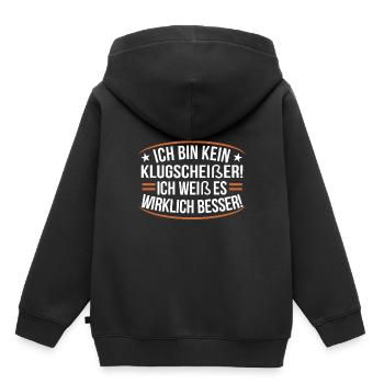 funny saying - Kids Premium Organic Hoodie - black - Back - AI Model Kid Male (0cm)