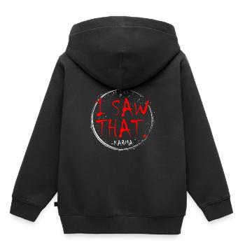 funny saying - Kids Premium Organic Hoodie - black - Back - AI Model Kid Male (0cm)
