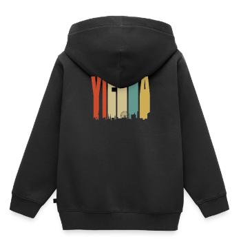 Vienne - Sweat Premium à capuche enfant bio - noir - Dos - AI Model Kid Male (0cm)