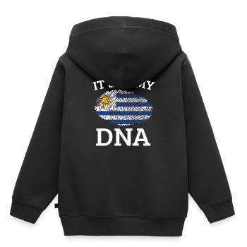 Uruguay - Sweat Premium à capuche enfant bio - noir - Dos - AI Model Kid Male (0cm)